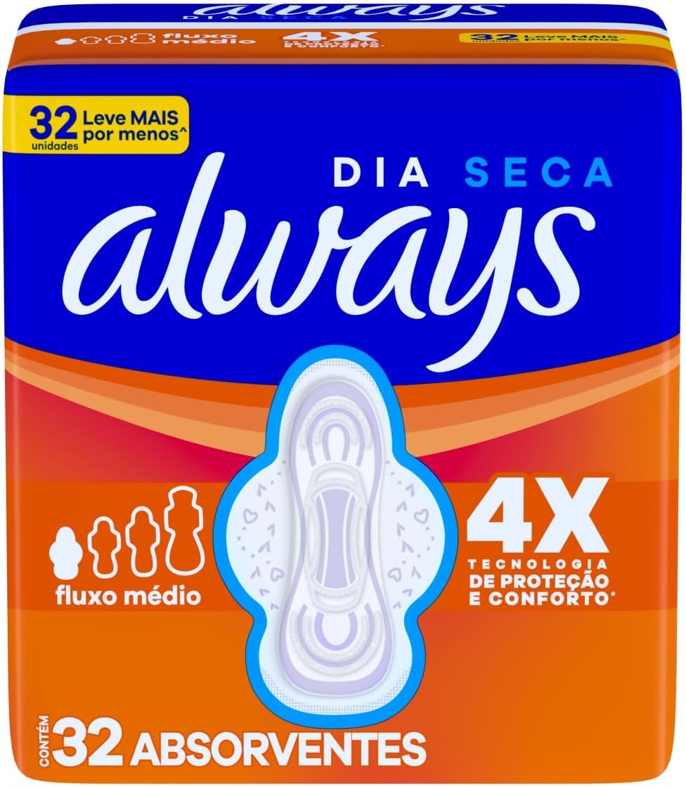 Always Sanitary Pads With Wings 32 pieces