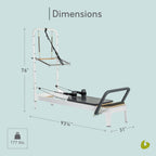 Balanced Body Allegro 2 Pilates Reformer, Pilates Exercise Equipment, Workout Equipment for Home or Studio, Storm Gray