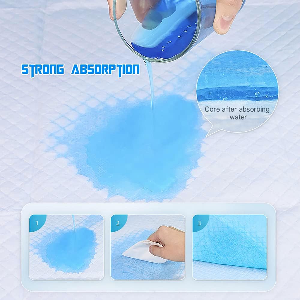Clevinger Disposable Bed Underpads, 90x60cm Disposable Incontinence Bed Pads, Multi-Layered Ultra Thick Super Absorbent Protection Disposable Bed Pee Pads for Adults Elderly Kids (1Pack-40PCS)