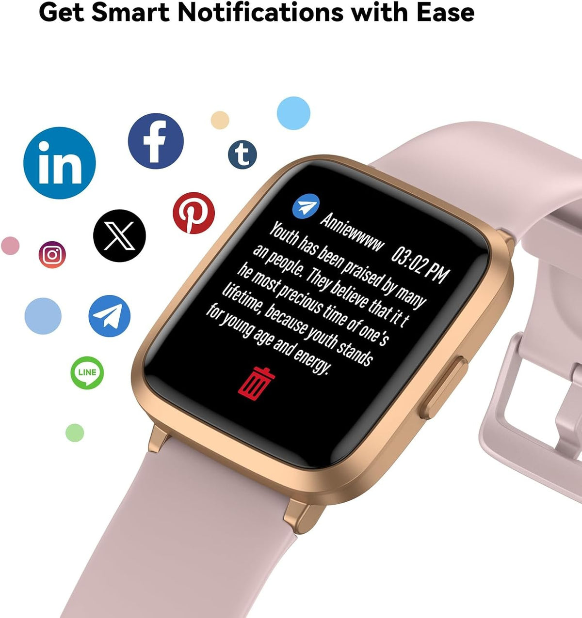 Fitness Tracker Watch with Heart Rate, Activity Tracker, Pedometer Watch