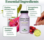 Semaine Urinary Tract Cleanse & Protect – 30 ct, Bladder Support Supplement for Women, Flushes Urinary Tract. Combines Cranberry Proanthocyanidins with Hibiscus.