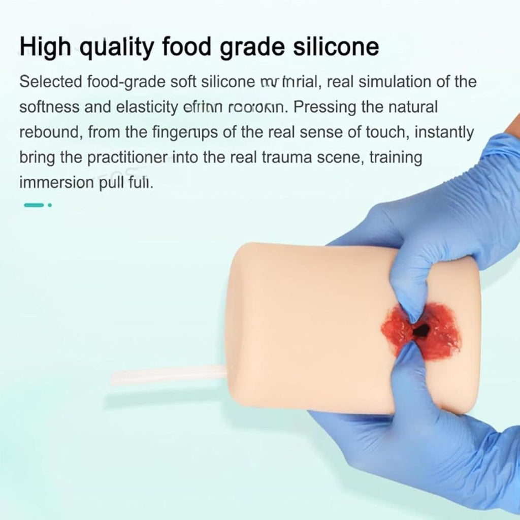 Wound Models for Wound Care, Tourniquet Trainer for Hemorrhage Control, Accurately Simulating Thigh Wound for Educational Classes.