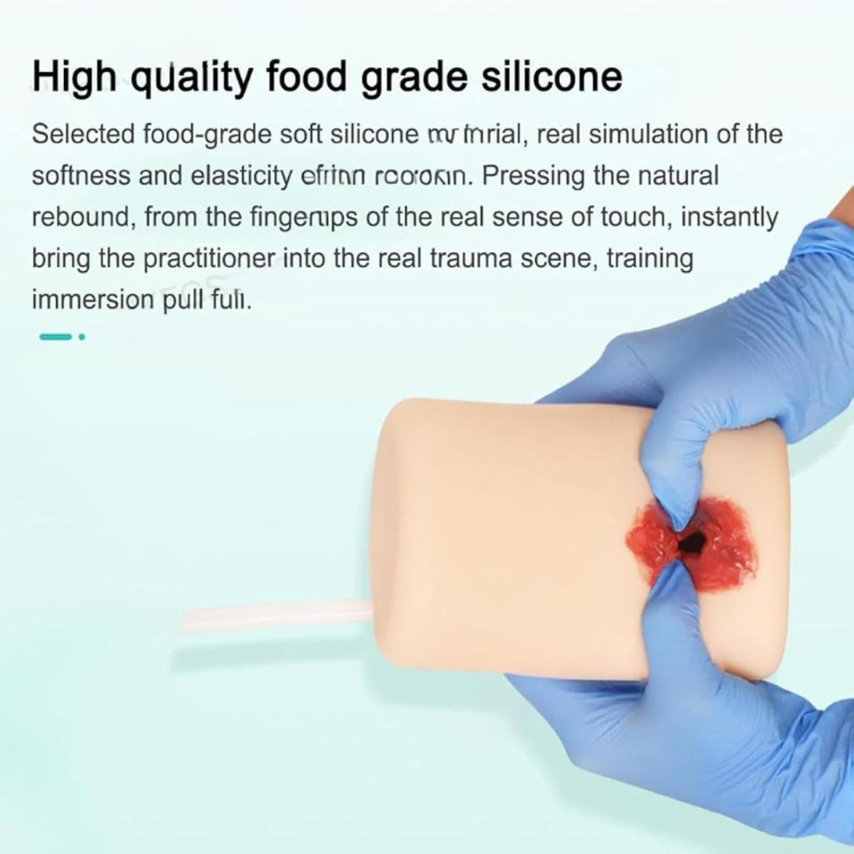 Wound Models for Wound Care, Tourniquet Trainer for Hemorrhage Control, Accurately Simulating Thigh Wound for Educational Classes.