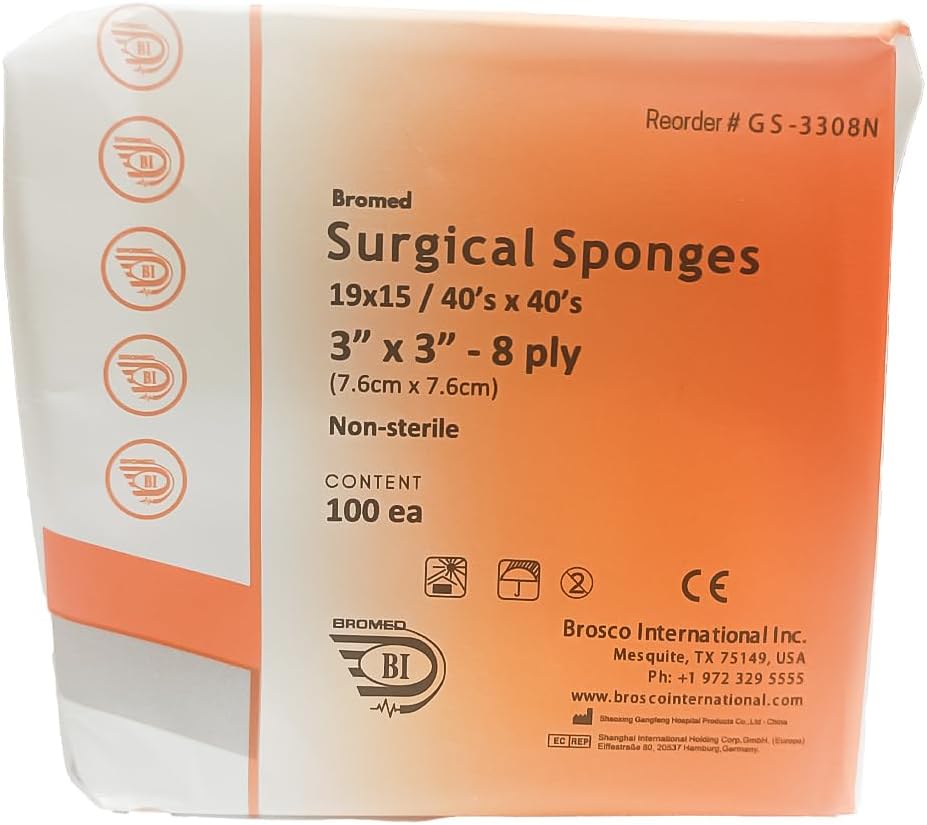 Gauze and Wound Dressings Sterile High Absorbency 7.6 ml 7.6 cm