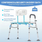 TABEKE Tub Transfer Bench & Shower Chair for Bathtub, Elderly & Disabled