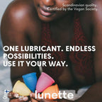 Lunette Water-Based Lube pH Balanced Personal Lubricant for Men, Women & Couples - Vaginal & Anal Lube, Easy Clean-Up, Toy Friendly, Condom Safe, lubricant for Menstrual Cups, Discs, 100ml 3.4 Fl Oz