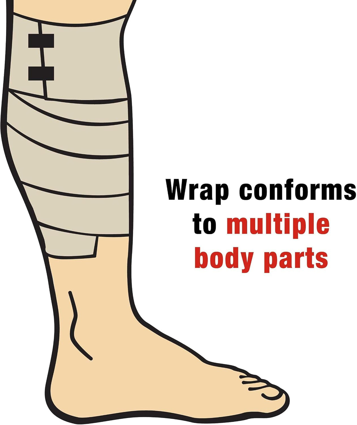 ACE 3 Inch Elastic Bandage with Clips, Beige, Great for Elbow, Ankle, Knee and More, Ideal for Sports, Comfortable design with soft feel, Wash and Reuse | Great for Elbow, Ankle, Knee, Ideal for Sports, Comfortable Design with Soft Feel, Wash and Reuse
