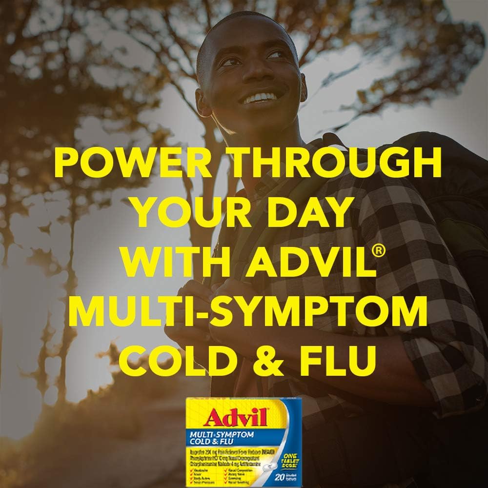 Advil Cold & Flu, Ibuprofen 200mg, Pain Relief, 50 Tablets