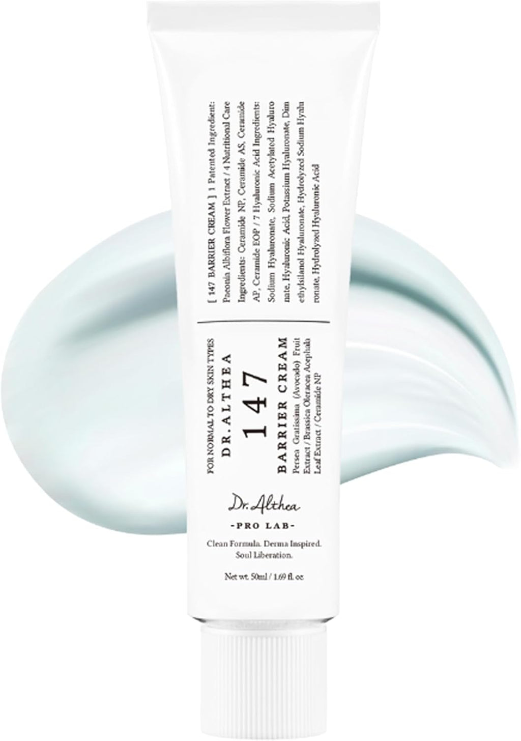 Dr.Althea 147 Barrier Cream | Daily Skin Barrier Repair Care | Deep Hydrating with Hyaluronic Acid & Ceramides | Korean Vegan Skin Care for All Skin Types | 50ml (Pack of 1)