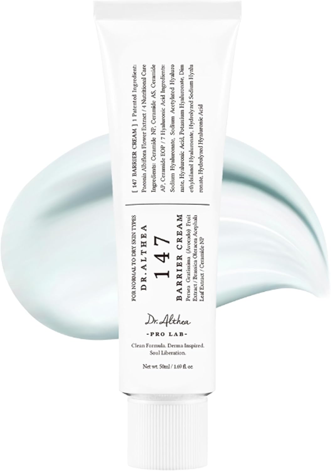 Dr.Althea 147 Barrier Cream | Daily Skin Barrier Repair Care | Deep Hydrating with Hyaluronic Acid & Ceramides | Korean Vegan Skin Care for All Skin Types | 50ml (Pack of 1)