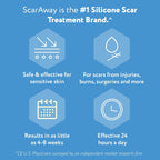 ScarAway Scar Fabric Sheets, Medical Grade Silicone, 1.5x3in, 8 Ct
