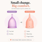 Ezcup Reusable Menstrual Cup for Women with an easy-to-use Portable Sterilising Container, 100% Medical Grade Silicone, FDA Approved, Up to 8-10 Hours use (REGULAR),Pink, Pack of 1