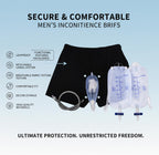 Male Urinal System with Leg Bag, Incontinence Device for Men with Comfortable Silicone Outer Catheter M..