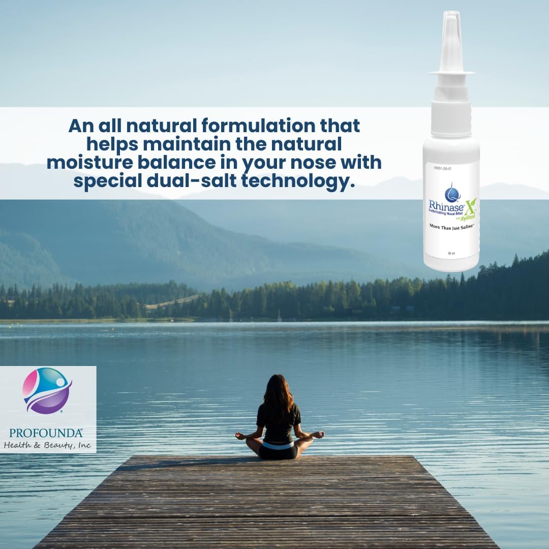 Rhinase X Lubricating Nasal Mist Spray with Xylitol | Long Lasting Symptom Relief from Nasal Dryness | Less Sneezing, Itchiness, Nasal drip and Congestion