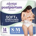 Always Discreet Postpartum and Adult Incontinence Underwear for Women, Small/Medium, Maximum Protection, 14 Count