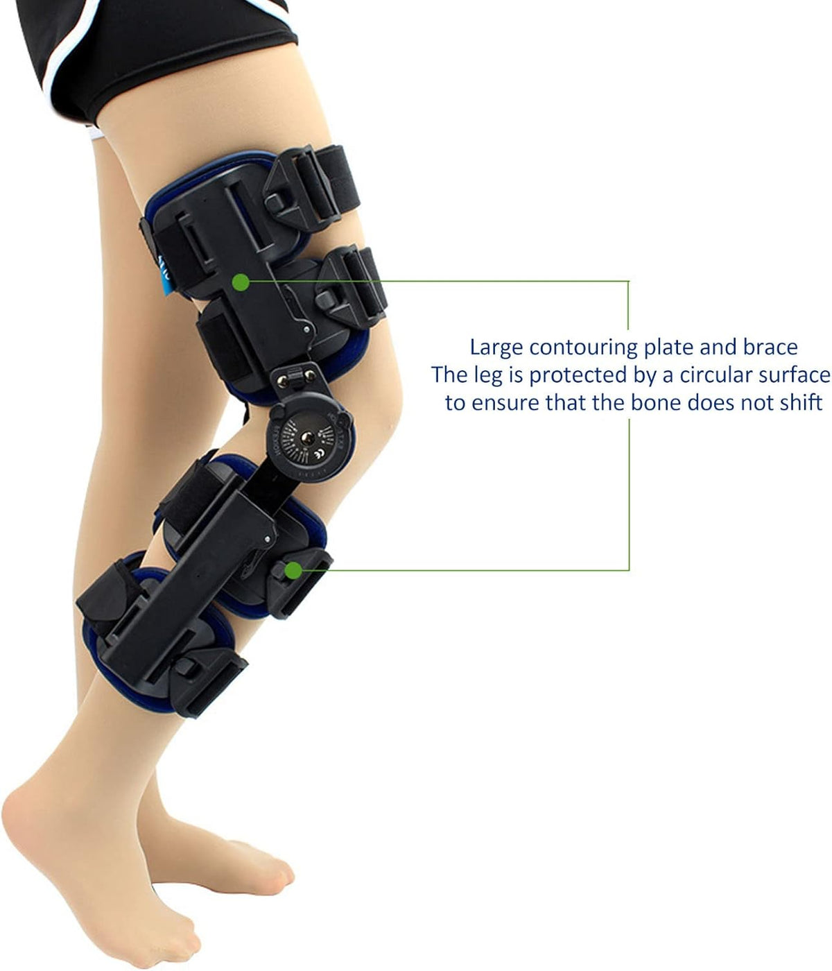 Post-Surgery Knee Brace for Recovery Stabilization, Adjustable Hinged Knee Support Orthosis Immobilizer Protector for Men and Women
