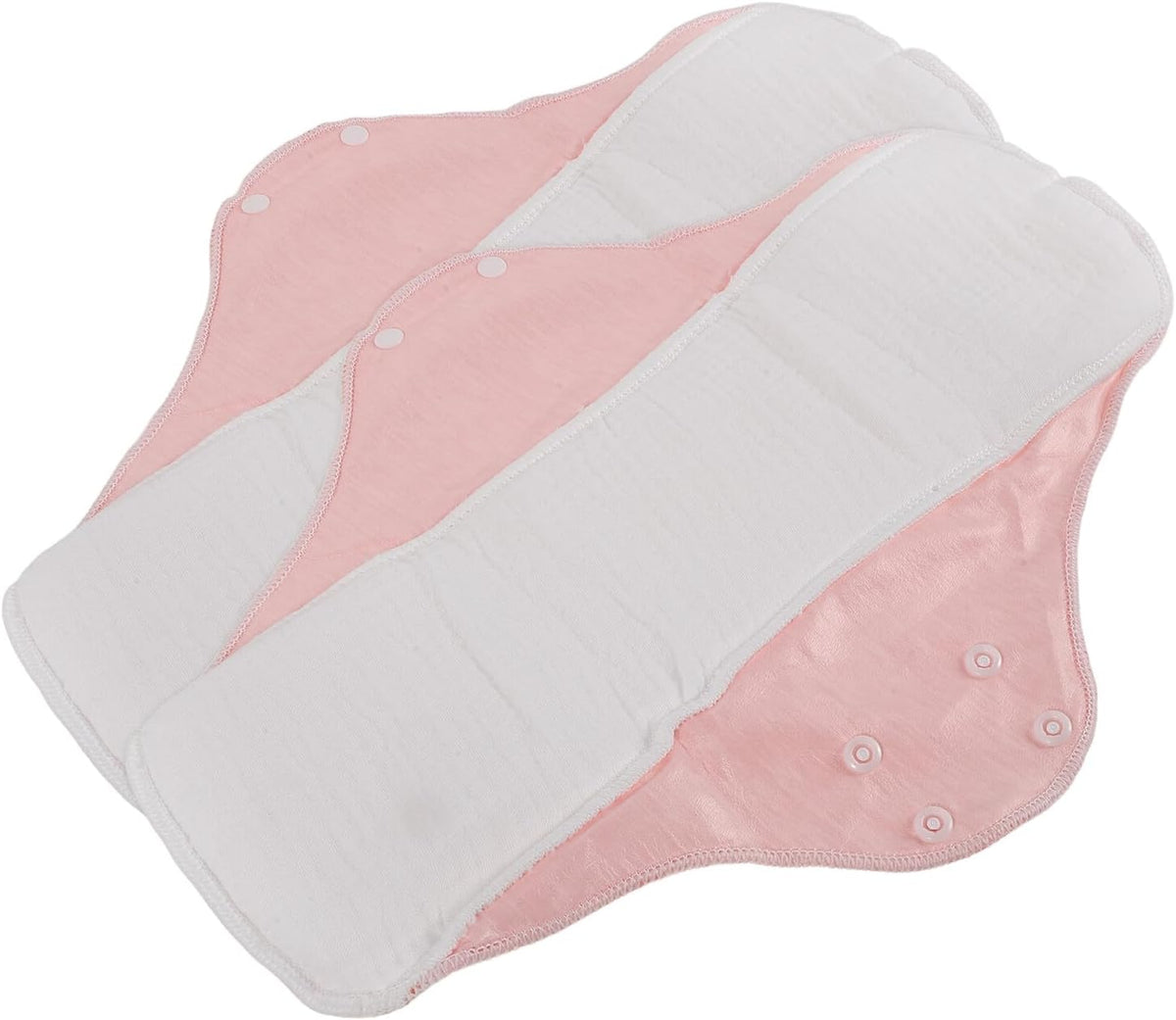 Healeved 2pcs Washable Reusable Cloth Period Pads Xl 25x33cm Coral Pink with Wings for Heavy Flow Postpartum Female Incontinence and Urine Leakage Maternity Care at Home and Travel