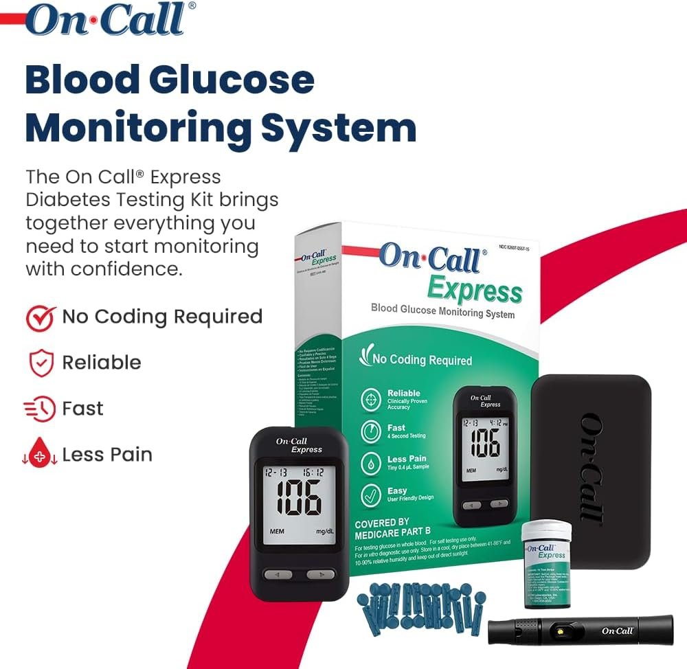 On Call Express Diabetes Blood Glucose Meter Kit