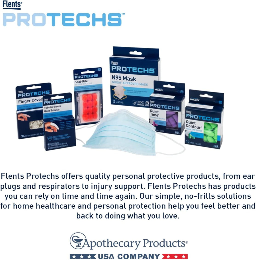 Flents Protechs Quiet Time Foam Ear Plugs, NRR 33, 10 Pair, Purple | Reusable Foam Ear Plugs for Sleeping, Snoring, Loud Noise, Traveling, Concerts, Construction, Studying, Work & Shooting