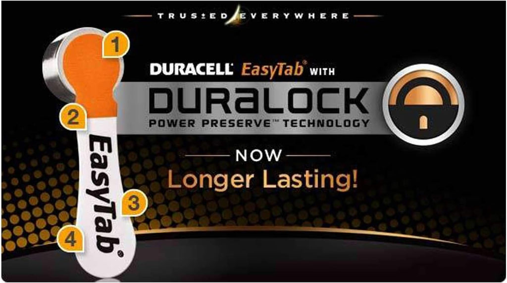 32pk Duracell Size 10 Mercury Free Zinc Air Hearing Aid Battery DA10B32ZM