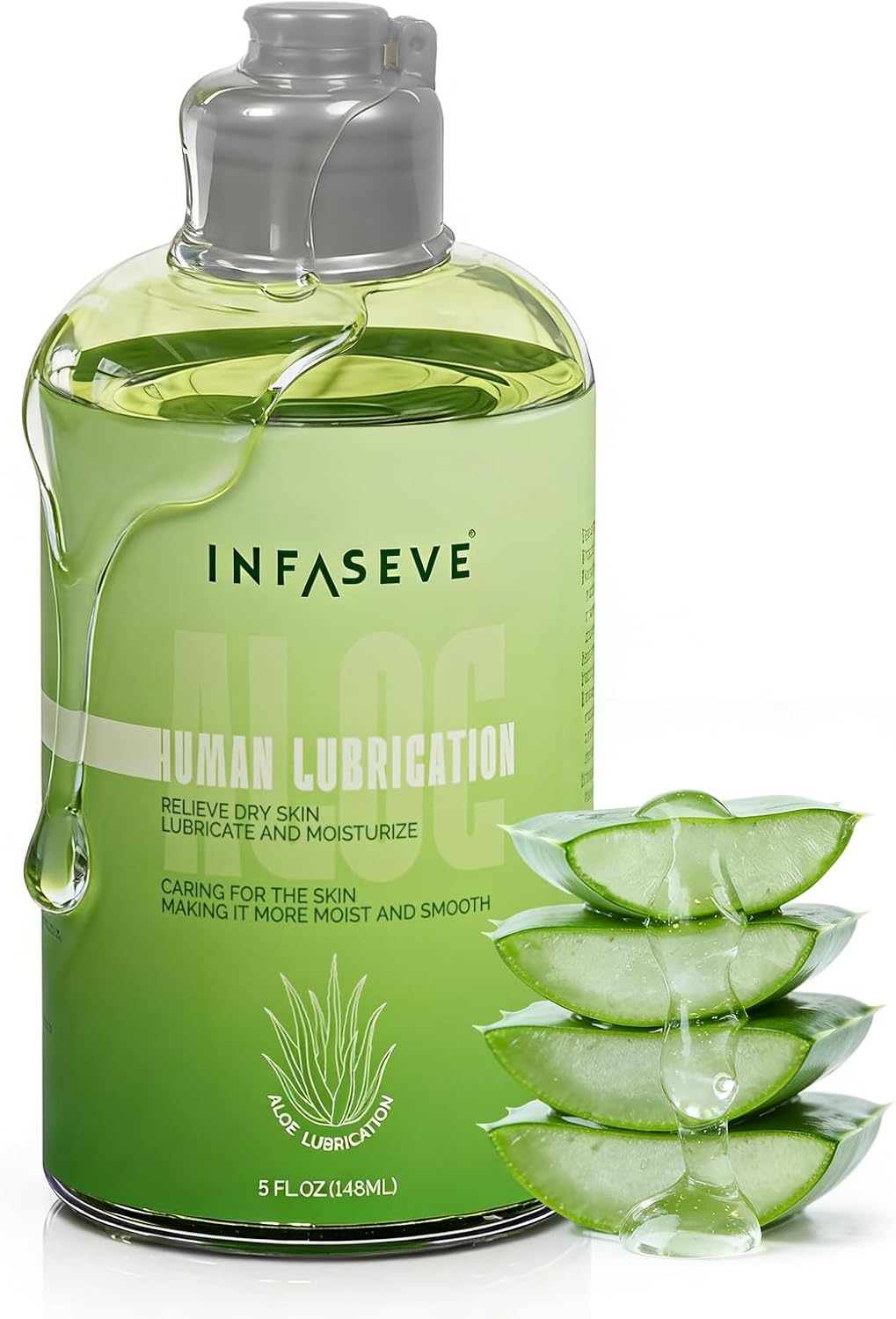 Aloe Water Based Lube for Sex, Sexual Lubricants for Privacy and Toys, Natural Lube Water Based Lubrification for Women Ph Balance, Vaginal & Anal Sex Lube, Paraben-Free & Non-Staining, 5 Fl Oz