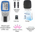 HOMEDSUN HSLPM102 4-in-1 Cholesterol Meter Kit with 10 Strips Lancets