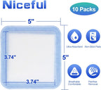 Niceful Super Absorbent Wound Dressing 5" x 5" (10 Pcs) – Sterile Non Stick Gauze Pads for Wound Care, Heavy Exudate Large Bandages for Pressure Ulcers, Bedsores, Diabetic Foot Ulcers