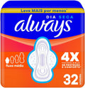 Always Sanitary Pads With Wings 32 pieces