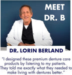 Dr. B Dental Solutions Cleanadent Denture and Gum Toothpaste, ADA Accepted All-Natural Denture Toothpaste for Adults - Removes Odors, Surface Stains and Adhesives - 4 oz