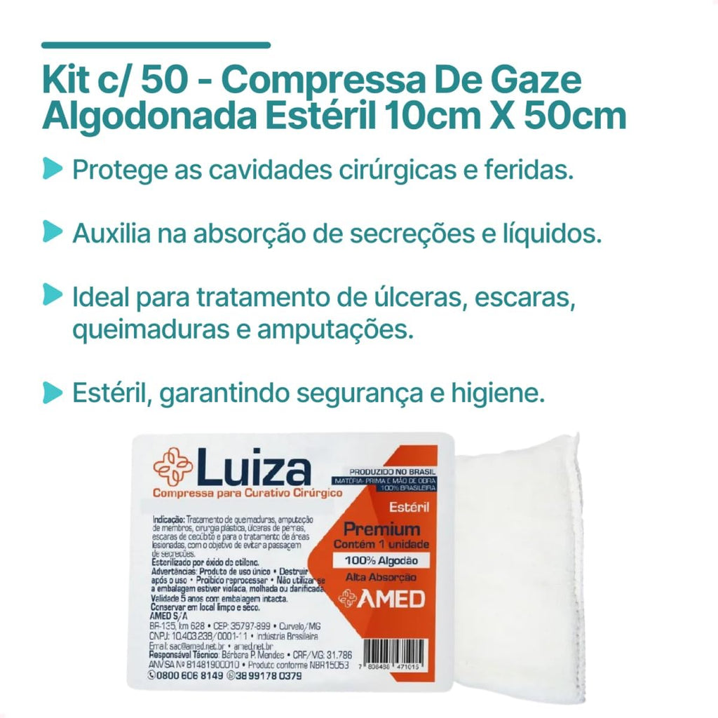 Gauze and Wound Dressings Sterile 10cm 50cm