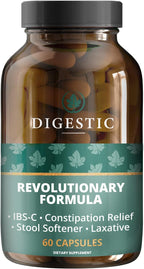Digestic - Laxative for Constipation Relief, Stool Softener for IBS Severe and Strong Constipation 100% Natural - 60 Capsules - Colon Cleanse, Detox Cleanse, Gas and Bloating Stomach Relief for Adults