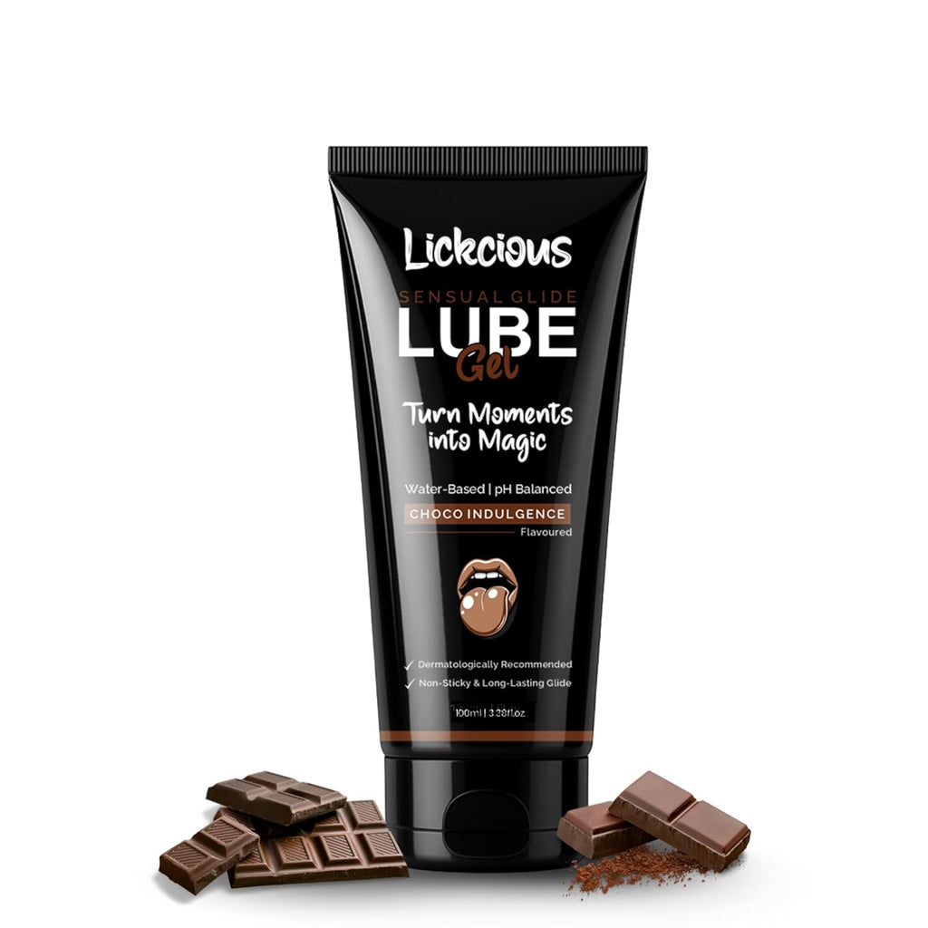 Choco Indulgence Edible Water-based Lubricant for Couples | Long-Lasting, Non-Sticky, pH-Balanced | Vegan, Dermatologically Tested | Made in India, Discreet Pack | 100 ml