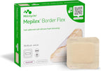Mepilex Border Flex 10x10cm | Box of 10 | Self-adherent soft silicone foam dressing with border | Designed to stay on for several days to promote a moist wound healing environment