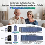 Upper Arm Blood Pressure Monitor for Home Use 17" Large & 21" XL Extra Large Cuff Big arm, Free APP Bluetooth Sync Apple Health Track Google Fit, Large Display Smart BP Machine for Seniors