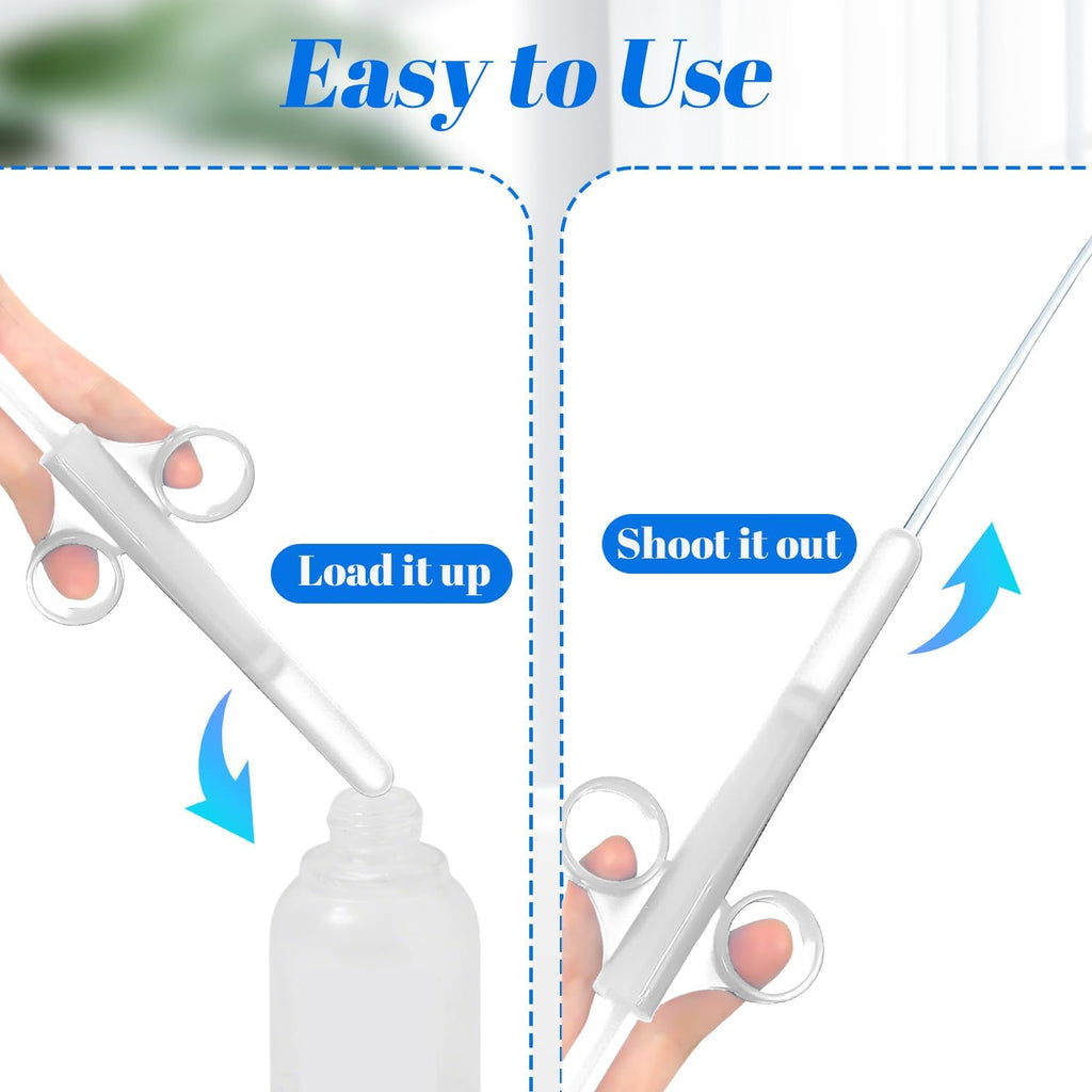 2 Lube Applicators with Soft Rounded Tip | Reusable Applicators for Men, Women and Couples (White)