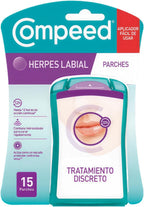 Compeed Lip Herpes Patches, Hydrocolloid Treatment Rapid Healing, Pack 15 pcs.