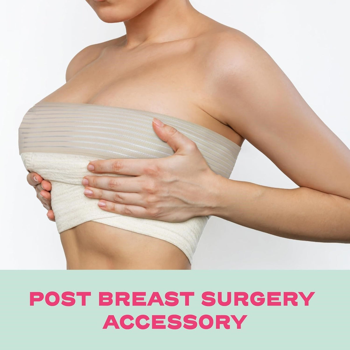 Breast Implant Stabilizer Band, Post-Surgery Breast Stabilizer Band - Chest Compression Wrap for Women, Ideal for Breast Augmentation, Reduction and More
