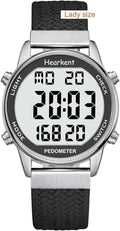 Hearkent Pedometer Watch,Step,Mileage&Calorie Tracker,Large Numbers | Waterproof Fitness Watches Backlight/Countdown/Stopwatch,No Bluetooth,app,or Charging,Step Counter for Walking,Running
