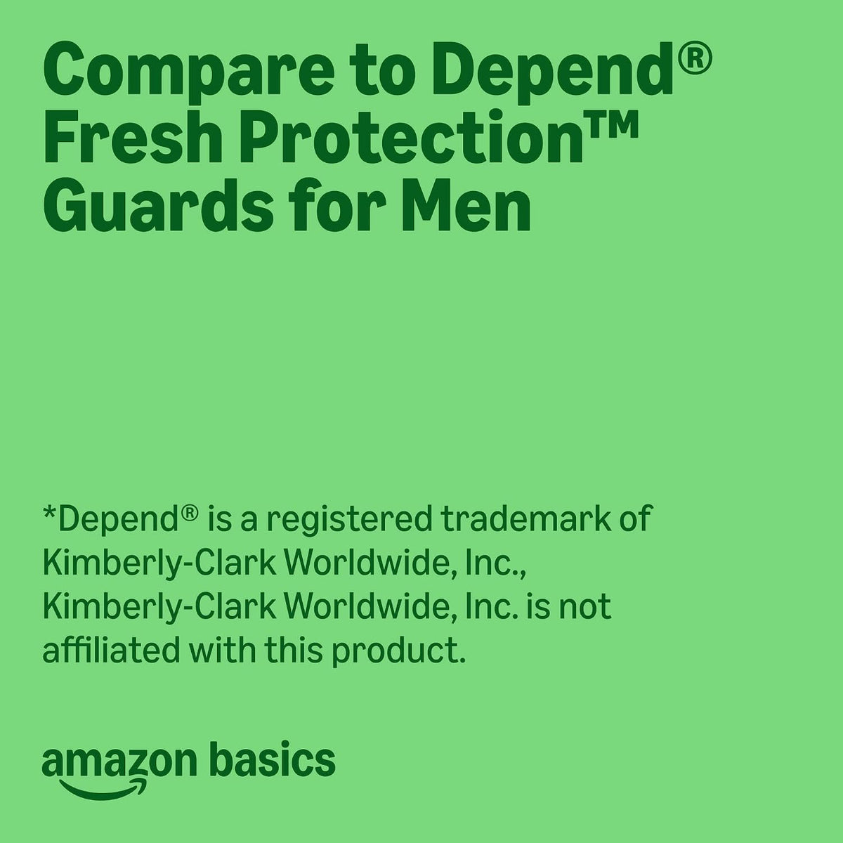 Amazon Basics Men's Incontinence Guards, Maximum Absorbency, Moisture-Wicking with Odor Protection, One Size Fits Most, 104 Count (2 Packs of 52), Packaging May Vary