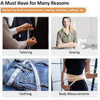 3-Pack Soft Tape Measure Body Double Scale Sewing Flexible Craft Tailor Vinyl Ruler Perfect for Weight Loss Medical Body Measurement, Has 150 Centimetre Scale on Reverse and Front 60-inch, 3 Colors