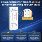 Sperm Test Kit for Men, 2-in-1 Sperm Check Fertility Screening with At-Home Semen Analysis, Accurate Semen Concentration Result in Minutes for Fertility Planning, Easy to Use
