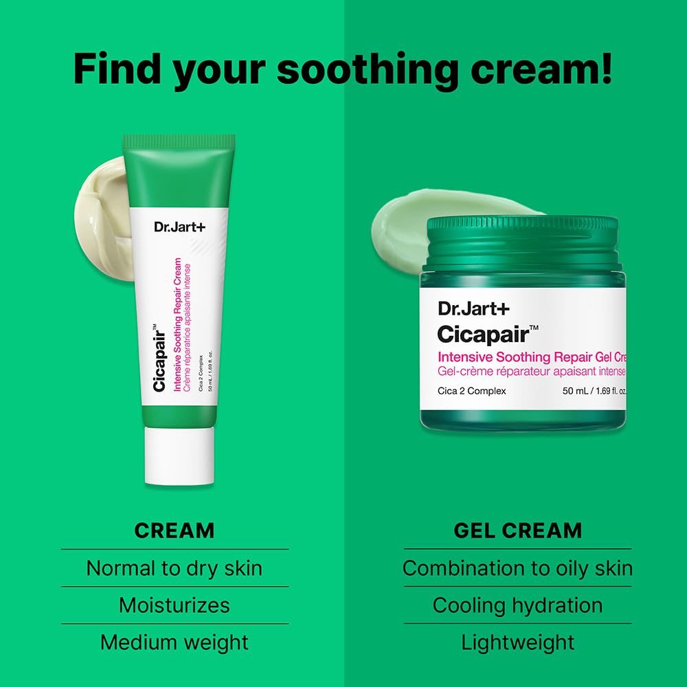 Dr.Jart+ Cicapair Sensitive Skin Korean Face Moisturizer for Redness and Barrier Repair with Centella Asiatica | Korean Skin Care