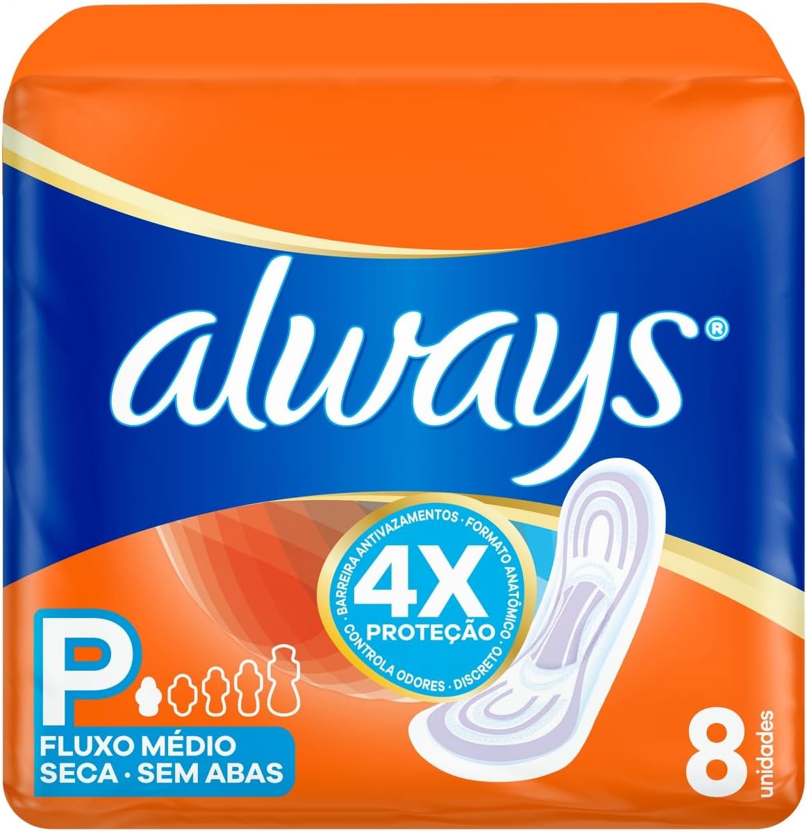 Always Sanitary Pads Without Wings 8 pieces