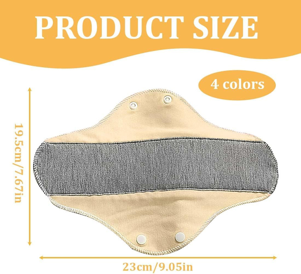 4 Reusable Sanitary Pads, Antibacterial Cotton, Graphene Cotton, Washable Nighttime Heavy Flow Menstrual Sanitary Pads