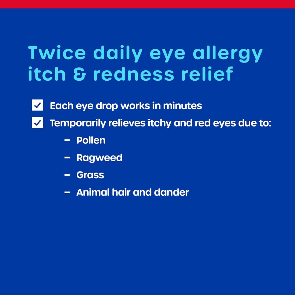 HealthCareAisle Eye Allergy Itch & Redness Relief, 0.1%, 5mL | Olopatadine Hydrochloride Ophthalmic Solution USP, Eye Allergy & Redness Relief Drops