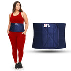 Abdominal Binder Compression Wrap, Breathable, Stomach Support Post Injury Or Surgery With Contoured Body-Specific Postpartum Design, Universal (Blue)