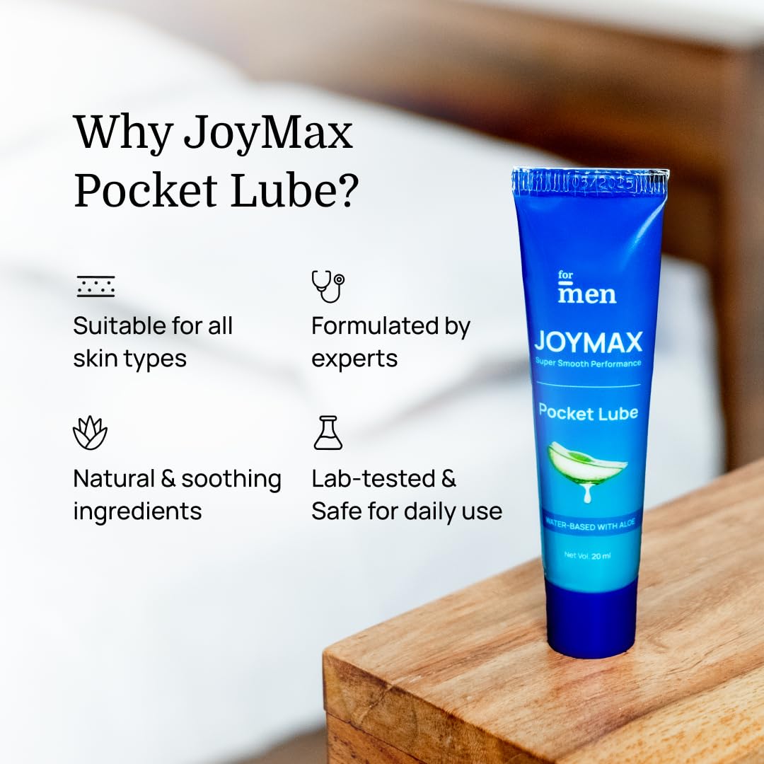ForMen Water-Based Pocket Intimate Lube Gel with Aloe Vera | Lubricant Gel Men & Women | Non-Sticky, Long-Lasting, Anti-Stain & Skin-Friendly - 20 ml (Pack of 1)