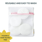 Nintara Baby Reusable Nursing Pads – Pack of 6 with Laundry Bag | Soft & Absorbent Breast Pads, Bamboo Viscose Blend, Contoured Fit, Leak-Resistant