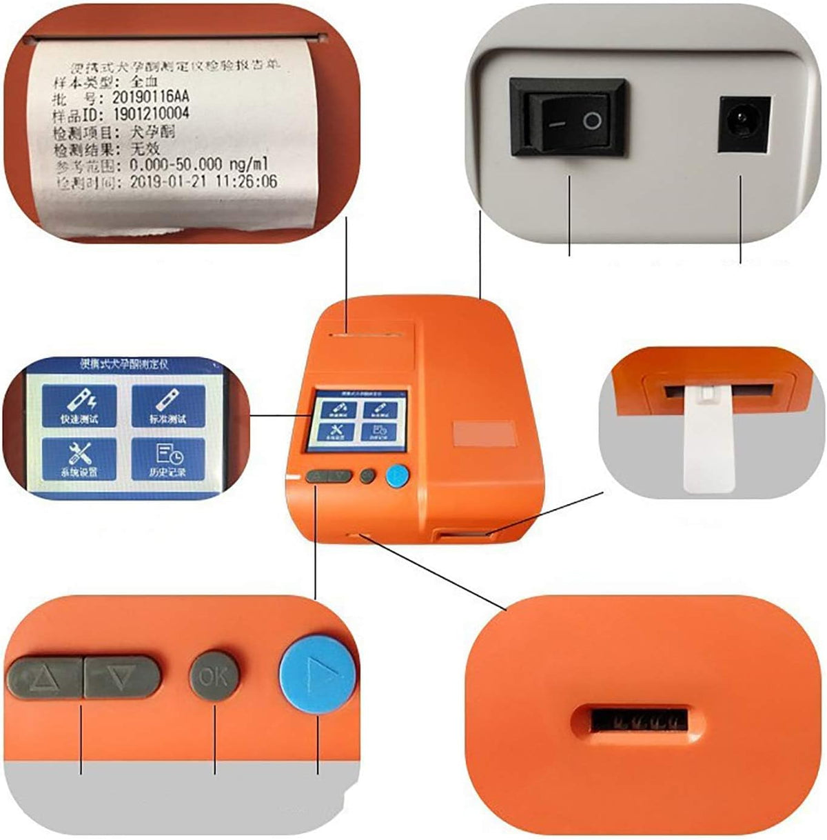 Dog Pregnancy Test Kit, Professional Portable Detector with 100 Test Strips, Early Detection for Dogs, Fast and Accurate Results for Breeders and Veterinarians