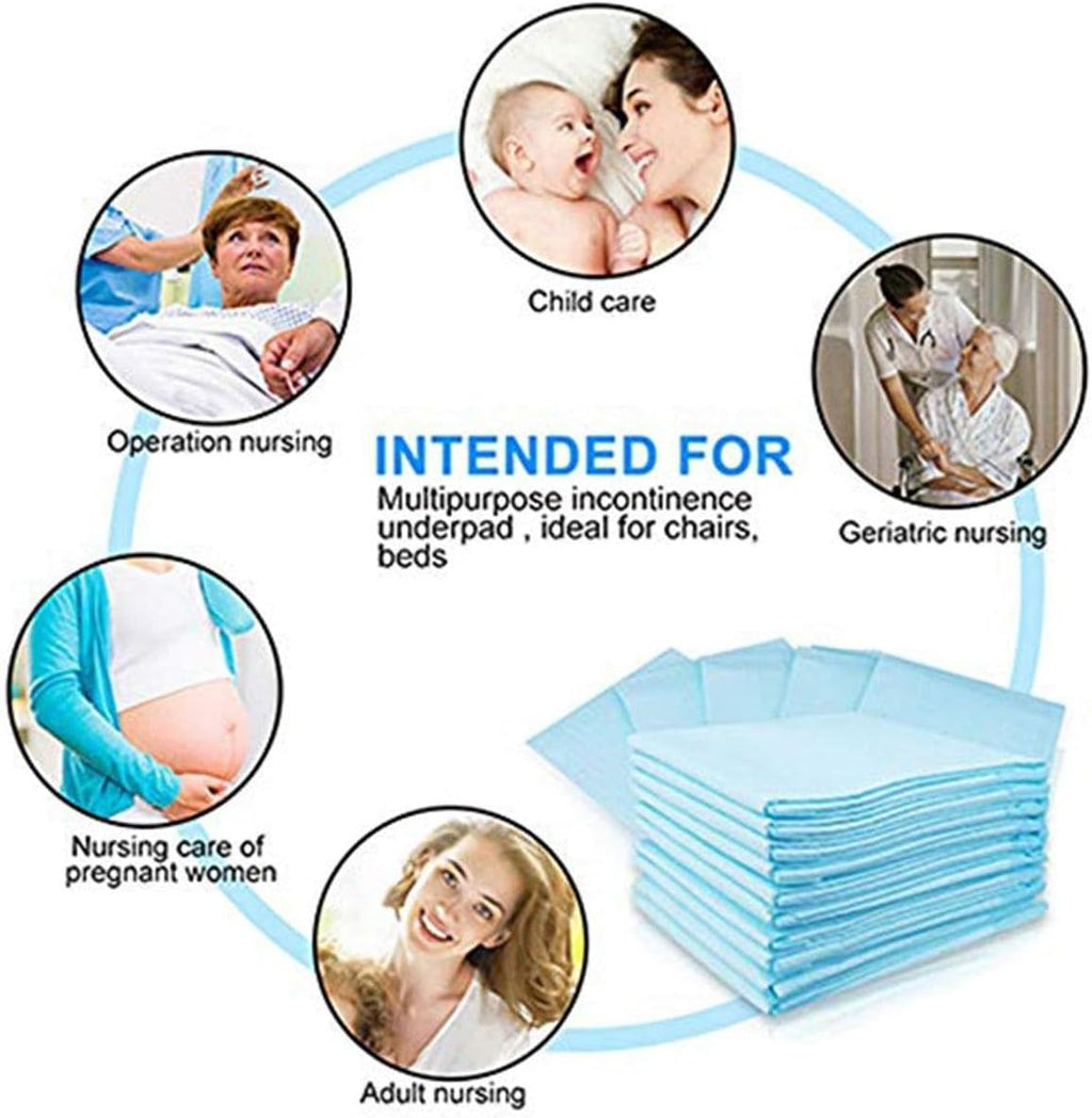 160PCS Adult Disposable Economy Pads Large Size, 90x60CM Thicken Adult Incontinence Disposable Bed Pee Underpads (160PCS)